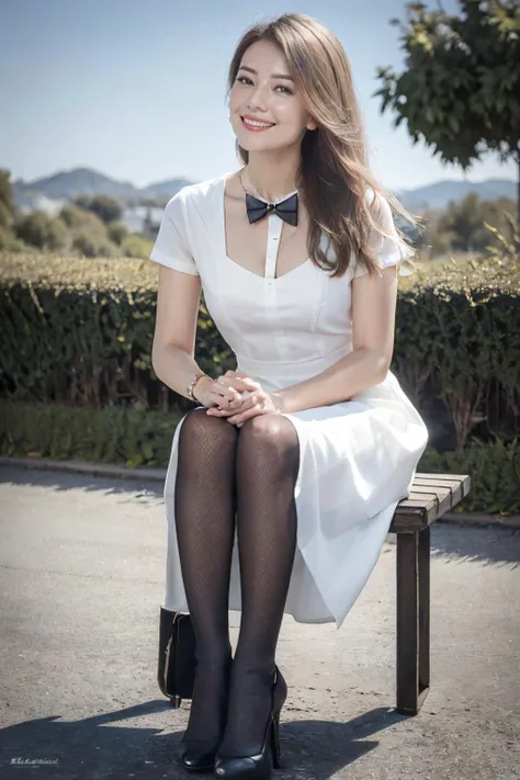 full body,1 woman,sitting on chair,realistic,masterpiece,smile,looking at viewer,scenic view,long hair,((blonde hair)),
<lora:Latex_Pinafore_School_Dress_By_Stable_Yogi:0.8>,black latex pattern pinafore dress,school dress,long skirt,red bowtie,belt,