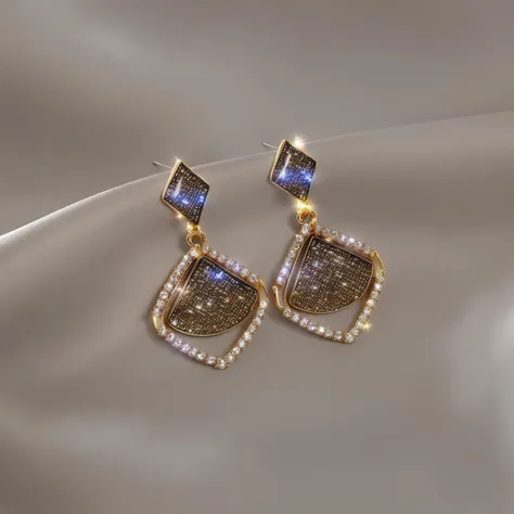 huan, diamond earrings, gold earrings, grey background, sparkle, smooth silk
,
<lora:ershiv2:1>