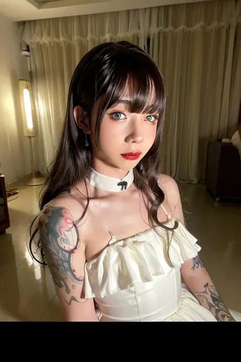 8k, high-res, best quality, (masterpiece:1.2), (realistic, photo-realistic:1.4), ultra-detailed, front view, upper body shot, wedding dress, holding a rosary in hand, Deborah Kerr, high stand collar, Monastic clothes, cathedral, Stained glass, ((makeup)),red lips, (eyeshadow), <lora:shiliuye_jf-000008:0.9>