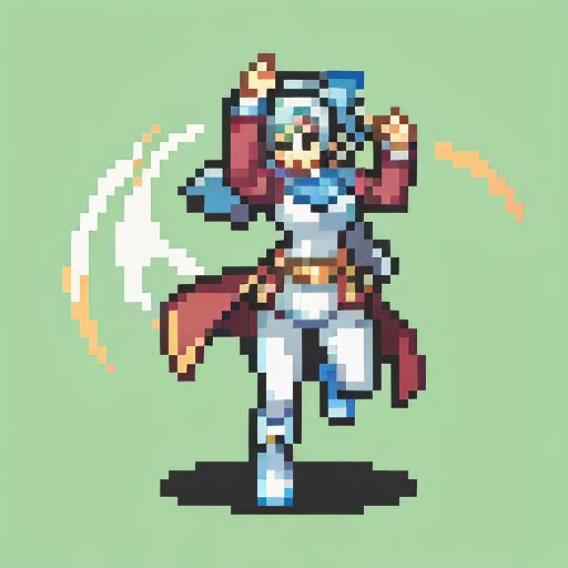 masterpiece, best quality, <lora:FE_V2:1> <lora:elie-nvwls-v2-zero:1> elie macdowell, hairband, blue ascot, hair ribbon, long sleeves, belt, pantyhose, white boots
