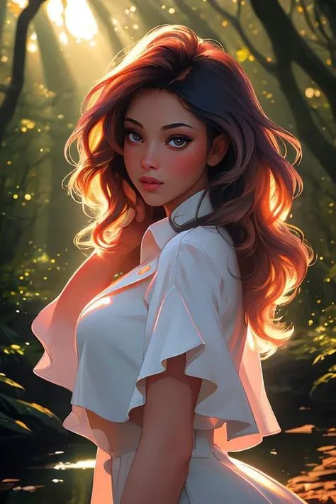 DEN_rebz_SG,
walking by a river in a rich atmospheric (woodland forest:1.2) wearing hiking gear, (god rays:1.3), (atmospheric:1.1), scenic,
bokeh, f1.4, 40mm, photorealistic, raw, 8k, textured skin, skin pores, intricate details  <lora:epi_noiseoffset2:1>, epiCRealism, <lora:ClothingAdjuster3:-0.8>
