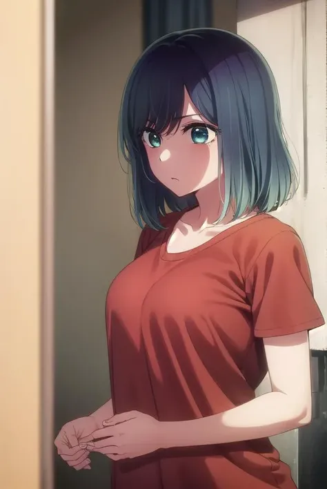 akanekurokawa, <lora:akane kurokawa s1-lora-nochekaiser:1>,
akane kurokawa, bangs, (green eyes:1.3), blue hair, medium hair, dark blue hair,
BREAK shirt, short sleeves, towel, t-shirt, red shirt, towel around neck, sweat pants, white towel,
BREAK indoors, mirror, gym, sweat,
BREAK looking at viewer, (cowboy shot:1.5),
BREAK <lyco:GoodHands-beta2:1>, (masterpiece:1.2), best quality, high resolution, unity 8k wallpaper, (illustration:0.8), (beautiful detailed eyes:1.6), extremely detailed face, perfect lighting, extremely detailed CG, (perfect hands, perfect anatomy),