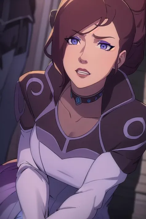 delilahbriarwood, <lora:delilah briarwood-lora-nochekaiser:1>,
delilah briarwood, (purple eyes:1.1), brown hair, hair bun, makeup, single hair bun, lipstick,
BREAK gloves, choker, puffy sleeves, juliet sleeves, high collar, elbow gloves,
BREAK outdoors,
BREAK looking at viewer, (cowboy shot:1.5),
BREAK <lyco:GoodHands-beta2:1>, (masterpiece:1.2), best quality, high resolution, unity 8k wallpaper, (illustration:0.8), (beautiful detailed eyes:1.6), extremely detailed face, perfect lighting, extremely detailed CG, (perfect hands, perfect anatomy),