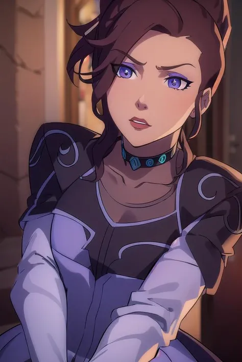 delilahbriarwood, <lora:delilah briarwood-lora-nochekaiser:1>,
delilah briarwood, (purple eyes:1.1), brown hair, hair bun, makeup, single hair bun, lipstick,
BREAK gloves, choker, puffy sleeves, juliet sleeves, high collar, elbow gloves,
BREAK outdoors,
BREAK looking at viewer, (cowboy shot:1.5),
BREAK <lyco:GoodHands-beta2:1>, (masterpiece:1.2), best quality, high resolution, unity 8k wallpaper, (illustration:0.8), (beautiful detailed eyes:1.6), extremely detailed face, perfect lighting, extremely detailed CG, (perfect hands, perfect anatomy),