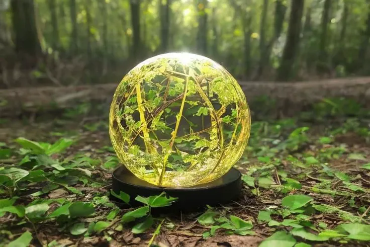 many vines, forest, nature, shinning, night, front facing, close, close up, closed, centered, detailed, ray tracing