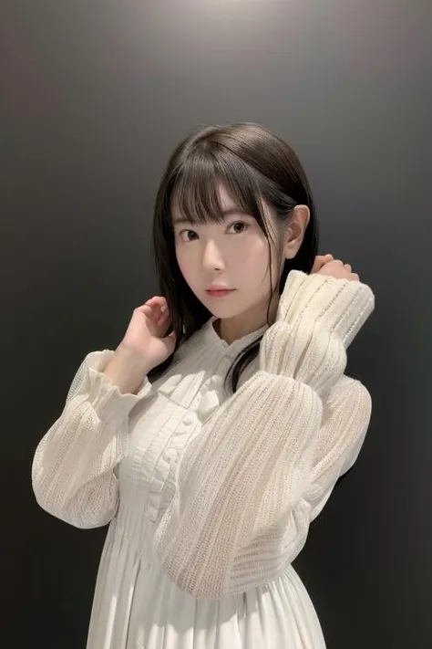 20yo, 8k, RAW portrait of (japanese girl), photo realistic, ultra high res, best quality, real life photo , dramatic, atmospheric, (at night :1.1),
1girl, a very beautiful japanese girl, glamour shot of girl, textured skin, pale skin,
upper body,
dress, long sleeves,
<lora:AyanaTaketatsu_V1>, looking at viewer, blurry background,