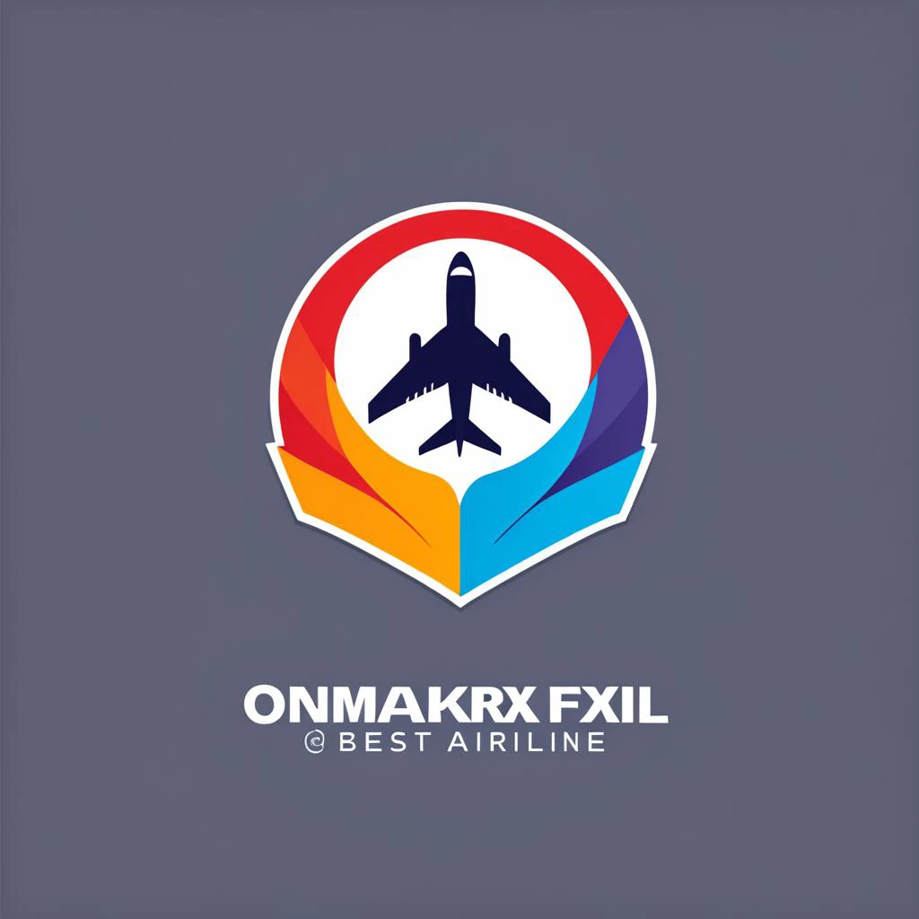 logomkrdsxl, an logo for an airline , vector, <lora:logomkrdsxl:0.8>, best quality, colorful