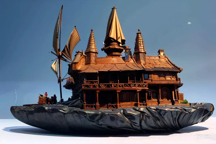 masterpiece, best quality,mengde,wood,statue,Western style architecture,simple background,no humans,