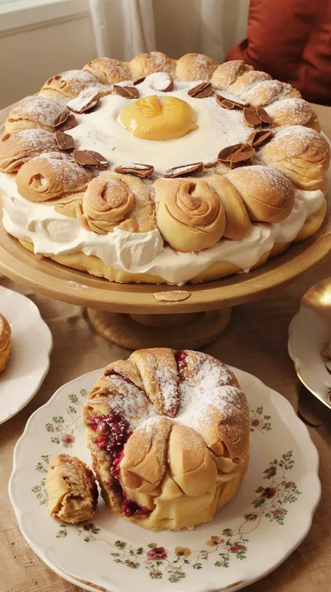 <lora:SwedishDesserts:1> Swedish Dessert, fika, pastry, snacks on a dining table, fancy, beautiful, (Masterpiece:1.3) (best quality:1.2) (high quality:1.1)