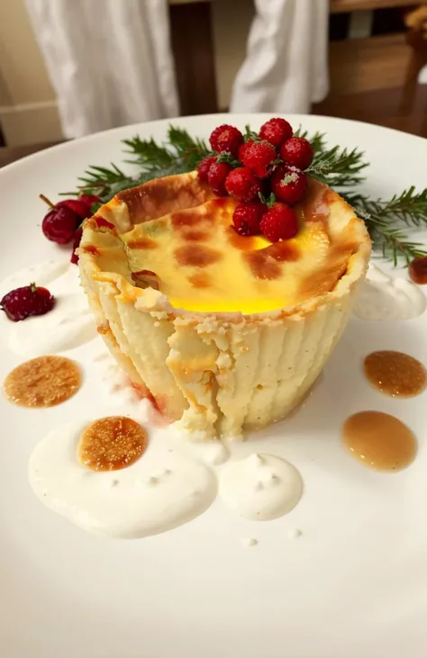 <lora:SwedishDesserts:1> the christmas table is set CheeseCake, masterpiece, best quality,
