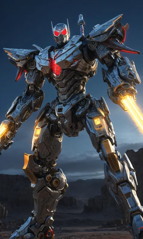 (masterpiece, best quality:1.3),(cowboyshot,full body shot),extremely high detailed, intricate, 8k, HDR, wallpaper, cinematic lighting, <lora:Mecha:1> ,large katana,  glowing, glowing eyes, mecha, realistic, spiderman, mecha wings, <lora:4960_fireflies:1> , detailed, realistic, 8k uhd, high quality, 