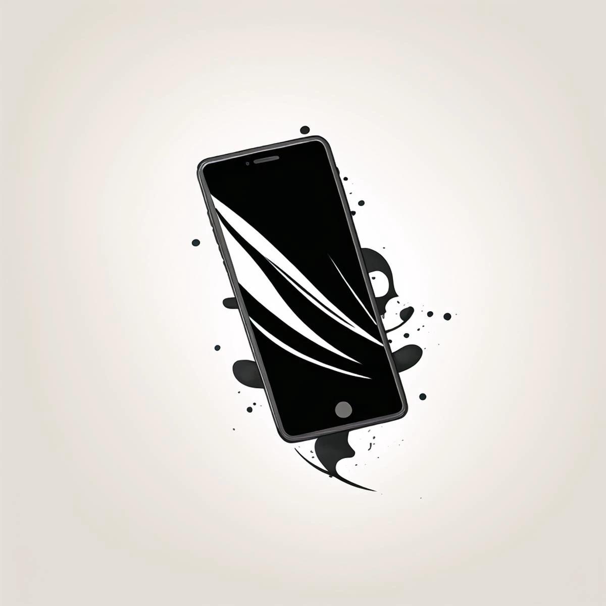 icon design, black and white ink style,smartphone <lora:ink_icon:1>
