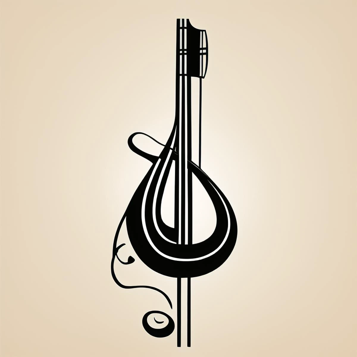 icon design, black and white ink style,pipa,<lora:ink_icon:1>