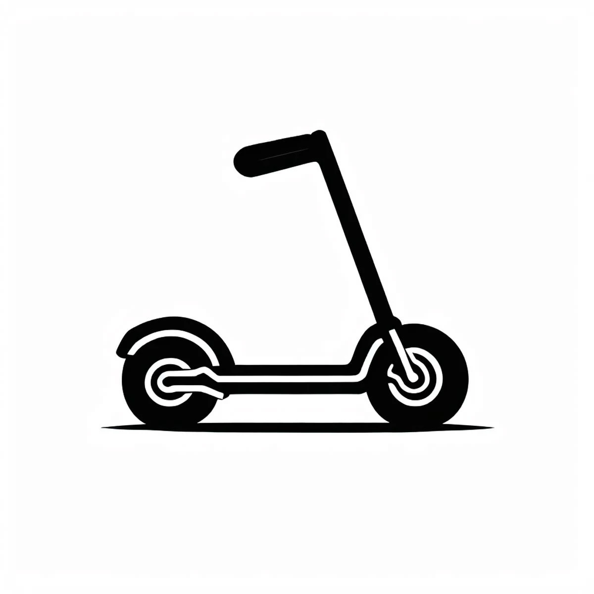 icon design, black and white ink style,electric scooter,<lora:ink_icon:1>