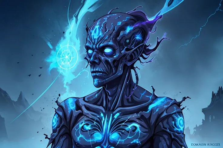 human undead wizard with chalky sunkun skin giving an almost withered look <lora:fractalized:0.5> fractalized, <lora:EnergyVeins:0.8> (EnergyVeins:0.8), glowing <lora:Concept - Runemagic:0.25> Rune_Magic, Magic, Power, deep and dark colors, (midnight lighting:1.15), (blending:0.95), (highly detailed, high quality:1.3)