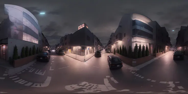 cubemap,Best quality, masterpiece, ultra high res, RAW photo, (photorealistic:1.4),8K,photo,realistic,cinematic lighting,1man,upper body,solo focus,cyberpunk,((at night)),perspective,science fiction,ray tracing,glowing light,social media composition,depth of field,future,future town,future car,wet,wallpaper,Fujifilm XT3 photorealistic,a small amount of stagnant water,drones in the high altitude, ground vehicle, street,road,very detailed,between building, colorful, (((cyberpunk city))), standing on the road,lots of people around, film grain, horro atmoshpere <lora:SkyboxV1-36:1>, (photon mapping,radiosity,physically-based rendering,automatic white balance)