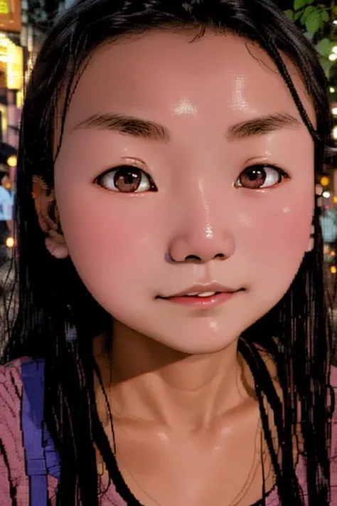 <lora:c64Graphics_v10:0.7>, pixelart, close up of 1girl 24 y.o, portrait, Thailand, dusk, small town, crowded street