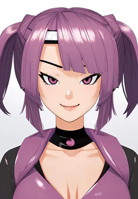 <lora:kunoichi_masako:0.8>, kunoichi_masako, 1girl, solo, ninja, portrait, smirk, (seductive, alluring, charming:1.3), (highly detailed, high quality:1.3)