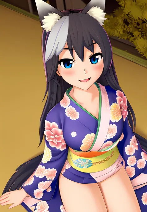 (masterpiece, Highest quality:1.2), High resolution, cowboy shot, one person, alone，sole, yukata, Completely naked, Troubled face, Turn around, Butt, Large Breasts, Nipples