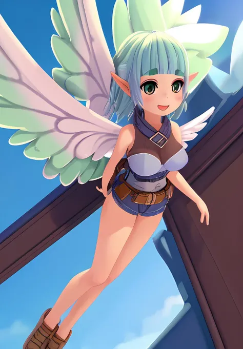 <lora:Pixie:0.8>, Pixie, 1girl, solo, flying, sky, happy, (masterpiece, best quality, detailed:1.3), (highly detailed, high quality:1.3)