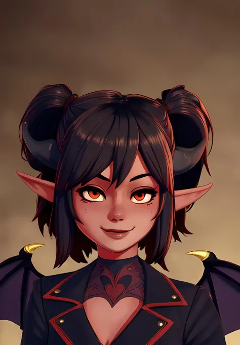 marshmallow-ears, score_9, score_8_up, score_7_up, score_6_up, Evil Mouse, with ebony black fur and medium-orange eyes in demonic armor