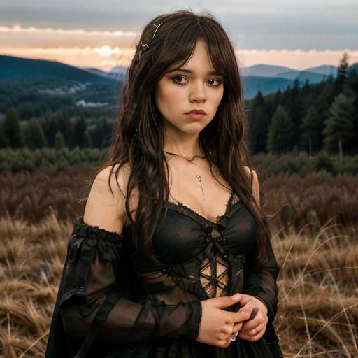 RAW photo, a portrait photo of JennaO woman, vampire hunter, wearing vampire hunter clothes, nighttime, Transylvanian countryside (high detailed skin:1.2), 8k uhd, dslr, soft lighting, high quality, film grain, Fujifilm XT3

<lora:Jenna Ortega:1>
<lora:URPM:0.5>