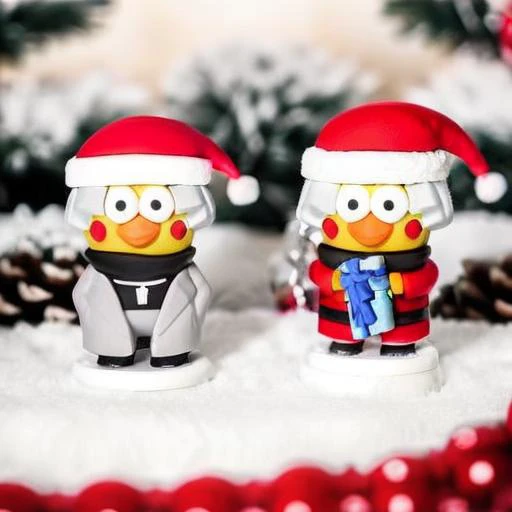 <lora:kunkun-HXZ:0.8>kunkun,two kun,Father Christmas,trench coat,fuzzy background