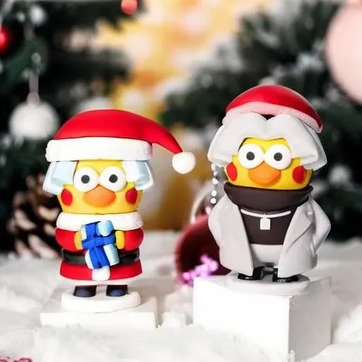 <lora:kunkun-HXZ:0.8>kunkun,two kun,Father Christmas,trench coat,fuzzy background