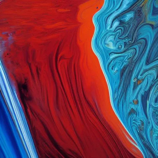 Blue and red abstract