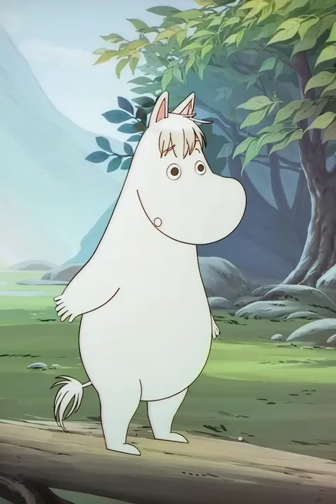 snorkmaiden, 1girl, outside, forest,