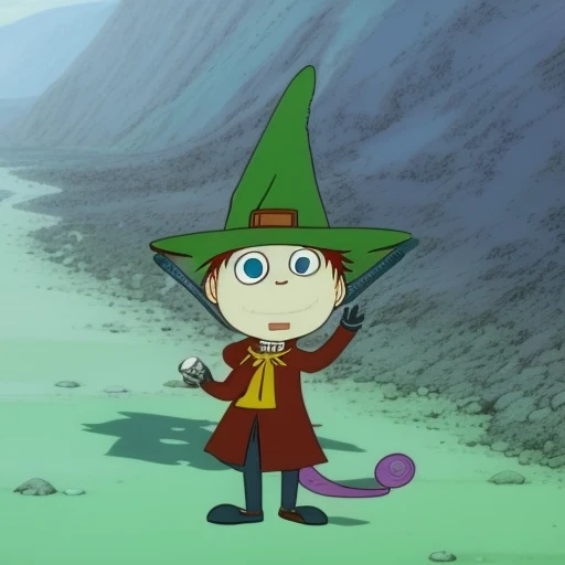 multiple, (hatsune miku:1.1), snufkin, moomin, 1girl, 1boy, my, <lora:moominLORA_moomin:1>