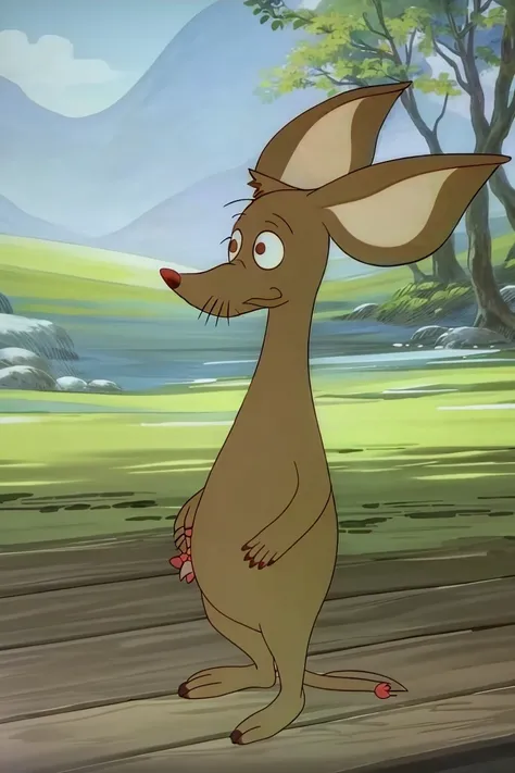 sniff, 1boy, outside, sunny, forest, solo, black eyes, full body,