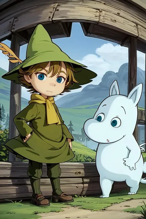 multiple, snufkin, moomin, 2boys