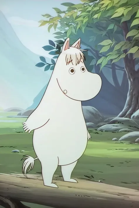snorkmaiden, 1girl, outside, forest,