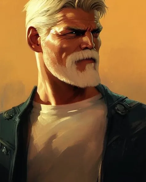 portrait of (sks man) in good mood, street fighter, attractive male, character design, dynamic lighting, cool and bright tint, painting by gaston bussiere, craig mullins, j. c. leyendecker, tom of finland