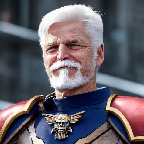 portrait of (sks man) as Warhammer 40k (t'au), cinematic, marvelous, photorealistic, realistic, natural colors, natural, vibrant colors, pleasant palette, warhammer_40000 background