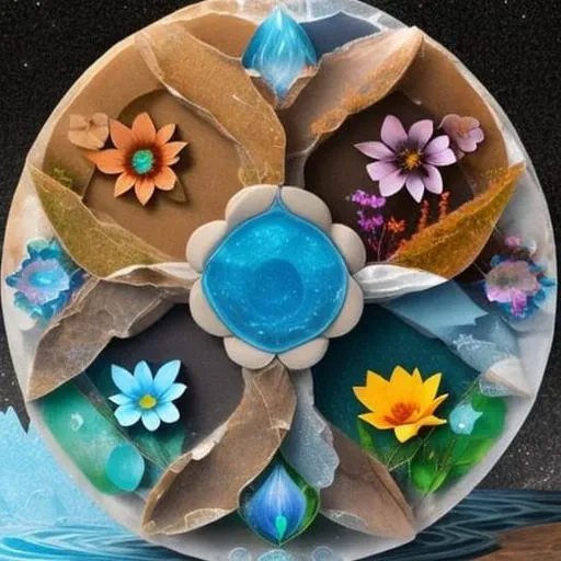 elem flowers multielem,water,earth