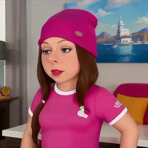 ((masterpiece, best quality)),(complex light), 1girl, solo, meg griffin, blue jeans, pink shirt, pink beanie <lora:megGriffin_v10:0.6>