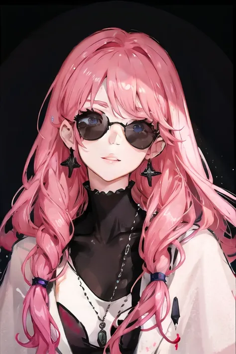 (Portraits:1.4), (masterpiece:1.2, best quality:1.2), from above, upper body,
1girl, Look up, face focus, extremely detailed face, extremely detailed eyes, good-looking, make up, finger on lips, sunglasses, fashion wear, earrings,