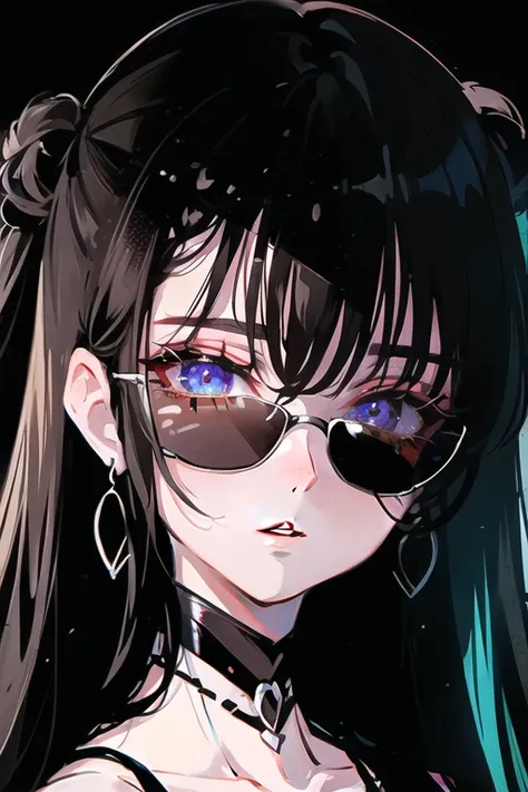 (Portraits:1.4), (masterpiece:1.2, best quality:1.2), from above, upper body,
1girl, Look up, face focus, extremely detailed face, extremely detailed eyes, good-looking, make up, finger on lips, sunglasses, fashion wear, earrings,