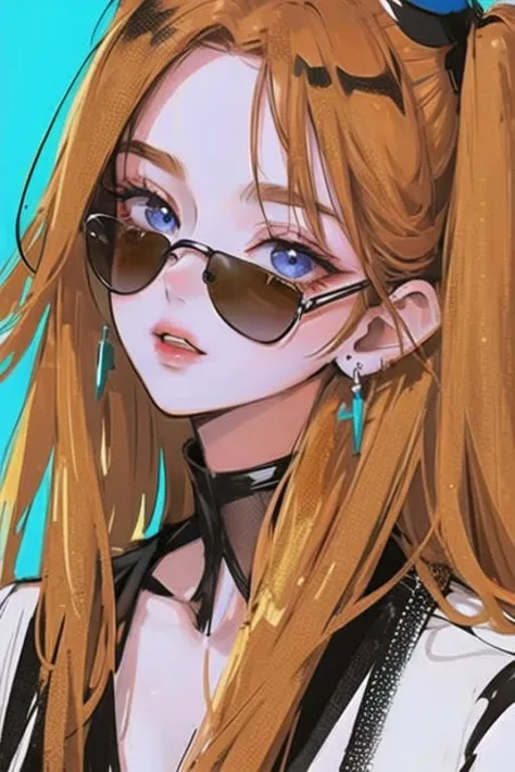 (Portraits:1.4), (masterpiece:1.2, best quality:1.2), from above, upper body,
1girl, Look up, face focus, extremely detailed face, extremely detailed eyes, good-looking, make up, finger on lips, sunglasses, fashion wear, earrings,