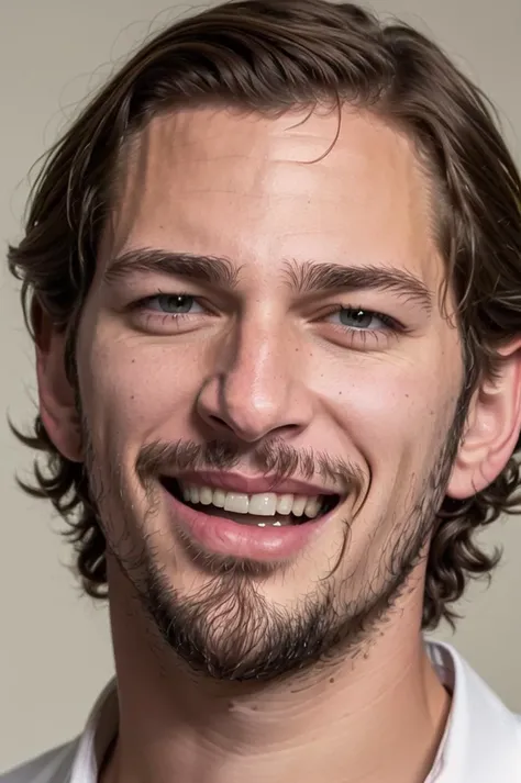 photo of (Michiel_Huisman_V2), (portrait:1.2), (half body:1.2),(face focus:1), (grin512), modelshoot style, (extremely detailed CG unity 8k wallpaper), Intricate, High Detail, Sharp focus, dramatic,photorealistic painting art by midjourney and greg rutkowski, (looking at viewer), (detailed pupils:1.2), (elegant suit:1.3)