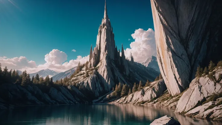 a profestional picutre of Crystal Spire Tower: A towering structure made entirely of crystal, reflecting and refracting light in all directions. wide angle, landscape , photorealism,unreal 5 daz, extremely detailed artgerm greg rutkowski greg,((ultrasharp)),((masterpiece)),((best quality)),((ultradetailed)),((intricated details)), extremaly detailed background, <lora:add_detail:0.7> ultra realistic,32k,RAW photo, 8k uhd,dslr,soft lighting,high quality,film grain, beautiful and aesthetic,extremely detailed, natural shadwos,