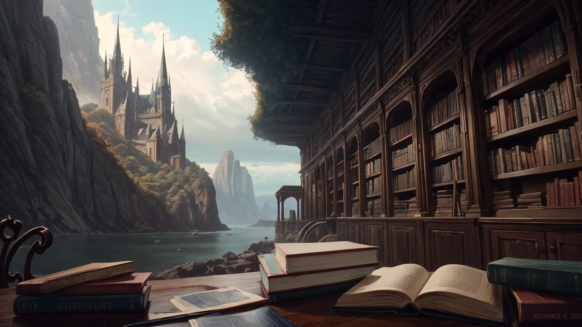 a profestional picutre of Enchanted Library: Towers of ancient tomes, floating books, and wisps of magical knowledge. wide angle, landscape , photorealism,unreal 5 daz, extremely detailed artgerm greg rutkowski greg,((ultrasharp)),((masterpiece)),((best quality)),((ultradetailed)),((intricated details)), extremaly detailed background, <lora:add_detail:0.7> ultra realistic,32k,RAW photo, 8k uhd,dslr,soft lighting,high quality,film grain, beautiful and aesthetic,extremely detailed, natural shadwos,