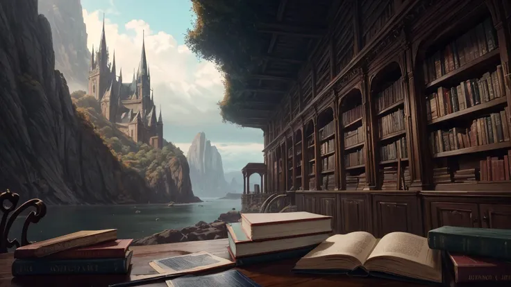 a profestional picutre of Enchanted Library: Towers of ancient tomes, floating books, and wisps of magical knowledge. wide angle, landscape , photorealism,unreal 5 daz, extremely detailed artgerm greg rutkowski greg,((ultrasharp)),((masterpiece)),((best quality)),((ultradetailed)),((intricated details)), extremaly detailed background, <lora:add_detail:0.7> ultra realistic,32k,RAW photo, 8k uhd,dslr,soft lighting,high quality,film grain, beautiful and aesthetic,extremely detailed, natural shadwos,