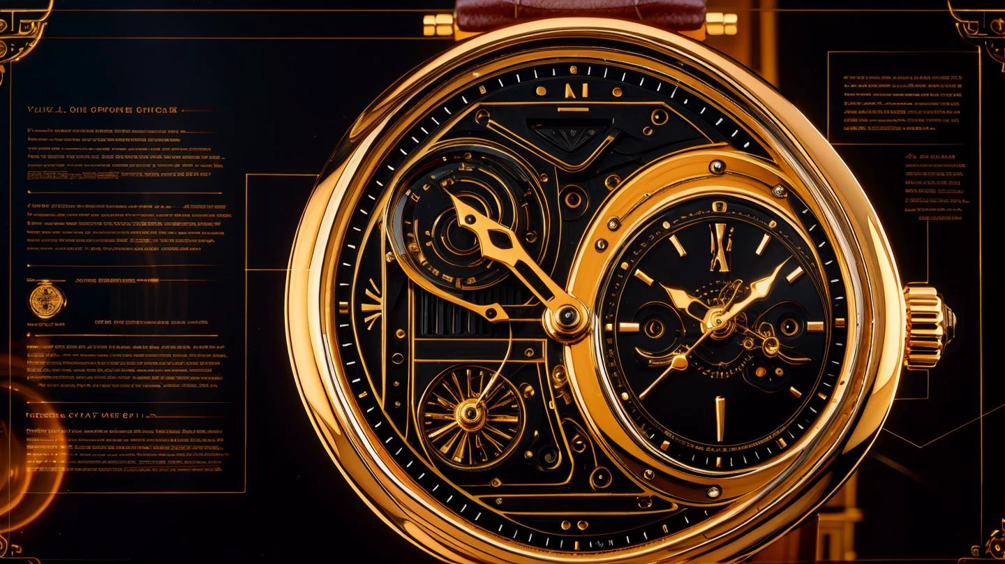 masterpiece , 8k perfect quality, awarded painting of specyfication of elegant handclock, orient clock , priceless with detailed diagram <lora:J_diagram:0.85> bioluminescent, j_diagram