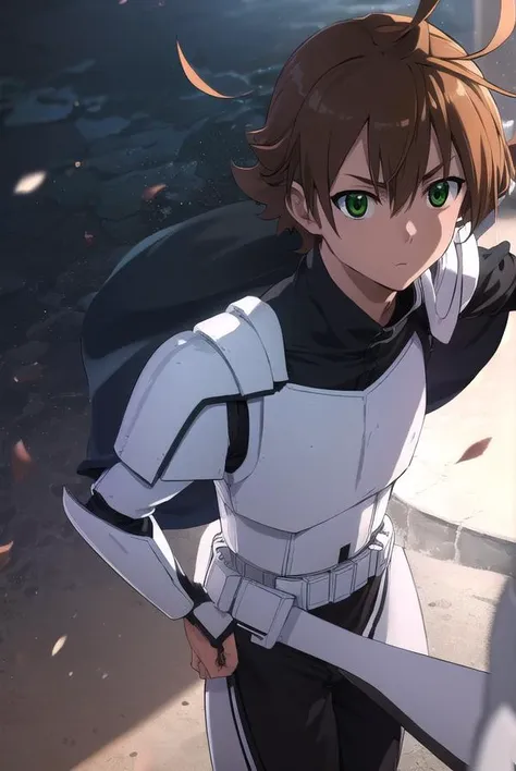 agktatsumi, <lora:agk tatsumi s1-lora-nochekaiser:1>,
tatsumi. brown hair, (green eyes:1.3), male focus, short hair, hair between eyes, ahoge,
<lora:stormtrooper-lora-nochekaiser:1>, stormtrooper, boots, cape, armor, helmet,
BREAK outdoors, space,
BREAK looking at viewer, (cowboy shot:1.5),
BREAK <lyco:GoodHands-beta2:1>, (masterpiece:1.2), best quality, high resolution, unity 8k wallpaper, (illustration:0.8), (beautiful detailed eyes:1.6), extremely detailed face, perfect lighting, extremely detailed CG, (perfect hands, perfect anatomy),