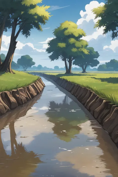 anime digital painting, Floodplain<lora:EnvyStarlightAnime04:1>