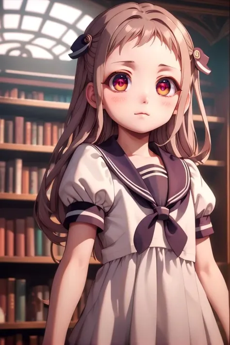 <lora:nene-000010:0.7>
1girl named yashiro_nene, standing alone in a library, she has multicolored eyes
she is wearing a school uniform with puffy sleeves and a sailor collar,
hair ornament,
The soft lighting and detailed surroundings create an immersive environment where imagination runs wild hyper-detailed,
hyper-detailed face, high quality visuals, dim Lighting, sharply focused, octane render, 8k UHD