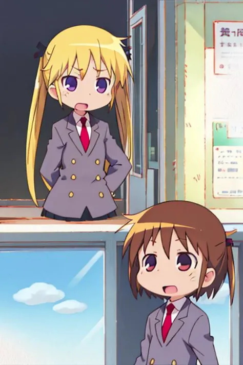 masterpiece, best quality,ultra detail, 1girl,happy ,from above, long hair, <lora:GoodHands-vanilla:0.7>,shock,2girls,school
AND petite,2girls,sonya <lora:sonya-killmebaby:0.7>,angry,,school uniform,open mouth,knife
AND petite,2girls,yasuna oribe <lora:yasuna-killmebaby:0.7>,open mouth,smile,short hair, laughter,knock out,school uniform